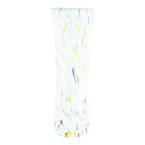 Murano Glass Vase White Multi Handmade Millefiori 19cm High Venice Italy - Picture 1 of 6
