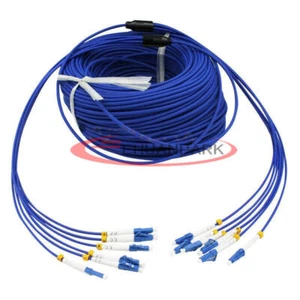 150M Fiber Patch Cord Indoor Armored Fiber Cable LC-LC 6 Strand SingleMode 9/125 - Afbeelding 1 van 1
