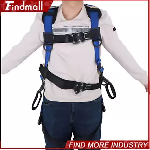 Full-Body Safety Harness - 4 Quick Buckles,6 D-Rings,Breathable & OSHA Compliant - Picture 1 of 12