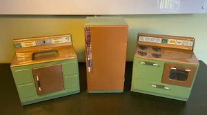 Cucina giocattolo vintage metallo latta Sears Kenmore gioco forno lavello frigorifero - Foto 1 di 21