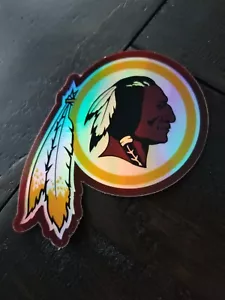 Holographic Washington Redskins STICKER - NFL Logo Red Skins Football vintage - Picture 1 of 4