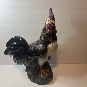 "Hermosa pieza de gallo grande de cerámica Country Three Hands Corp años 60 de 17""" - Imagen 1 de 13