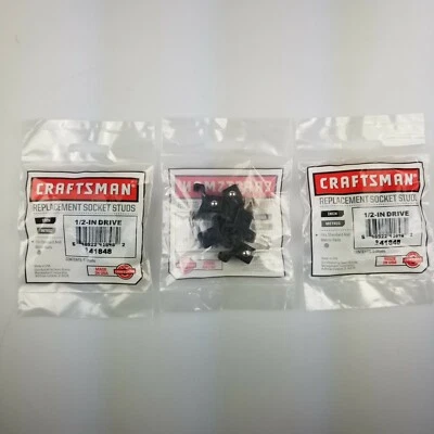 15 PC CRAFSTMAN 1/2" BLACK REPLACEMENT SOCKET STUD RACH RAIL CLIPS - Image 1 of 3