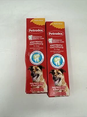 Pasta de dientes enzimática Two Petrodex para perros - sabor a aves de corral 6,2 oz exp. 06/2023 Foto 1 de 4