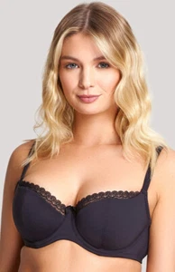 NWT Cleo by Panache Juna Balconnet Bra - Black - 30E UK / 30DDD/F US - Picture 1 of 3