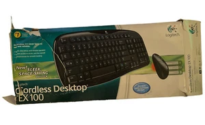 Teclado inalámbrico de escritorio LOGITECH EX100 - Teclado inalámbrico sin mouse solo teclado - Imagen 1 de 12