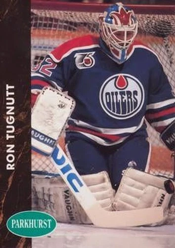 #277 Ron Tugnutt - Edmonton Oilers - 1991-92 Parkhurst Hockey - Image 1 of 1