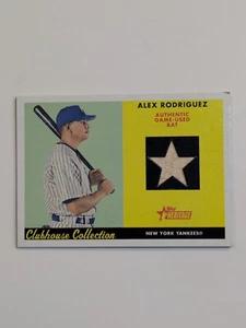 Parche reliquia de murciélago Topps Heritage Clubhouse Collection 2007 CC-AR Alex Rodríguez - Imagen 1 de 2