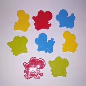 Set of 8 Mouse Pieces Red Blue Yellow Green Kids Toys Pretend Play - Picture 1 of 8