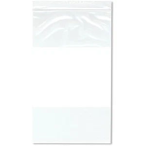 Plymor 6" x 10", 2 Mil weiß-Block Reißverschluss wiederverschließbare Plastiktüten - Bild 1 von 3