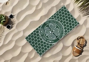 TELO MARE CELTIC FC LEGGERO IN MICROFIBRA AD ASCIUGATURA RAPIDA - 90 X 180 CM - Foto 1 di 2