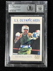 Oscar De La Hoya signed 1992 Impel US Olympic Hopefuls RC Card BAS Autograph 10 - Picture 1 of 2