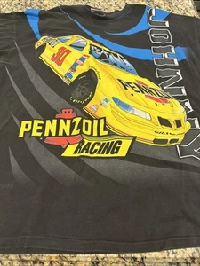 Vintage 90s NASCAR Rookie Johnny Benson T Shirt Pennzoil Size XXL 1996 Chase - Picture 1 of 13
