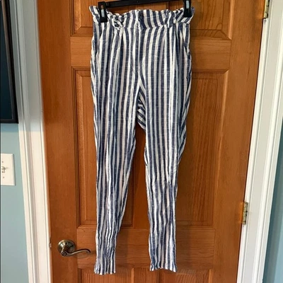 Charlotte Russe Size Extra Small XS Blue and White Striped Women's Teen Pants - Imagem 1 de 4