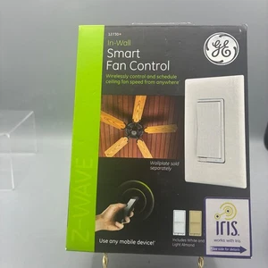 GE Z-Wave Wireless Smart Fan Speed Control In-Wall White Light Almond 12730, New - Picture 1 of 2