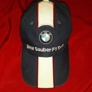 Gorra de equipo BMW Sauber Fórmula 1 usada F1 Motorsport con desgaste y decoloración - Imagen 1 de 12