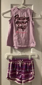 Purple Champion 2-PC Girls athletic outfit (5/6) - Picture 1 of 3