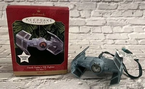 1999 Hallmark Star Wars Darth Vader's TIE Fighter Magic Light Keepsake Ornament - Picture 1 of 2
