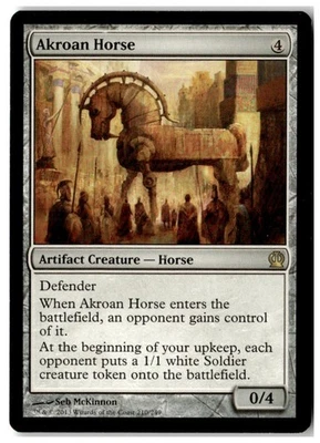 MTG Akroan Horse - Theros Heavily Played Language Playset (x4) - Image 1 of 4