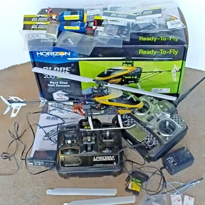 RC Helicopter: Blade 200 SR X Horizon Hobbies 2 Transmitters Extra Motor + Parts - Picture 1 of 24