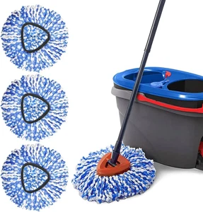 Spin Mop Replacement Heads Compatible with Rinseclean 2 Tank Mop System,Microfib - Picture 1 of 12