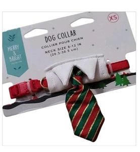 PETSMART Feliz y Brillante Juego de 2 piezas Festivo Navidad Slide Pajarita Collar para Perro XS - Imagen 1 de 4