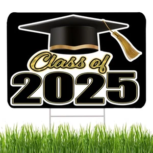 Congratulations Class of 2025 Graduation Yard Sign Home Decor Lawn Decoration... - Picture 1 of 7