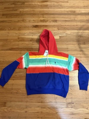 POLO RALPH LAUREN RAINBOW Sweatshirt Hoodie Sweater Pullover Women Size L Large - Image 1 of 4
