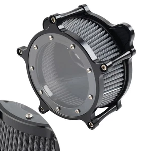 Luftreiniger Einlassfilter für Harley Dyna Street Bob Electra Glide schwarz+grau - Picture 1 of 10