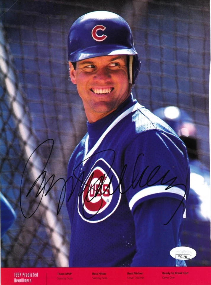 Ryne Sandberg autographed signed autograph auto Cubs magazine 8x10 photo JSA COA - Image 1 of 1