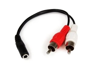 Startech.Com 6In Stereo Cable 3.5Mm F To 2X Rca M - Picture 1 of 3
