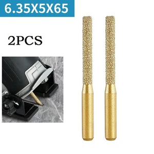 2Pcs 6.35mm Brazed Router Bit Straight Shank Milling Cutter For Granite Tile - Picture 1 of 8