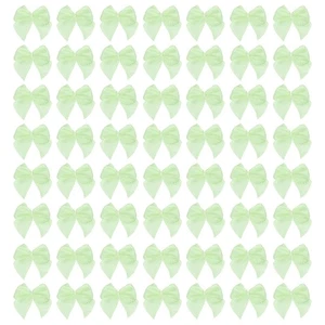 120 Piezas Mini Arco de Cinta 1" Mini Tela Cinta de Satén Arcos de Flores Verde - Imagen 1 de 5