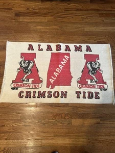 Vintage Alabama Crimson Tide Rug Mat Wall Hanging 42”x24” - Picture 1 of 6