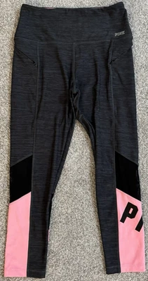 Victoria's Secret ROSA Ultimate Talla M Paneles de Malla Cremallera Bolsillo Leggings (E1) Foto 1 de 4