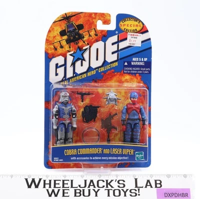 Cobra Commander and Laser Viper GI Joe Collector's Edition 2000 Hasbro NEW MOSC - Image 1 of 4