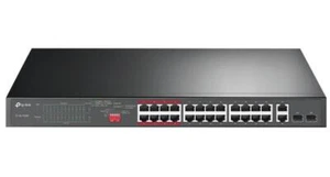 24 Port Fast Ethernet & 2 Port Gigabit Poe+ Unmanaged Switch With 2 Sfp Ports - Picture 1 of 4