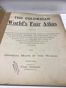 Atlas de la Feria Mundial de Colombia de 1893,/ilustraciones completas, mapas de estados - Imagen 1 de 24