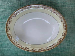 Tazón de verduras ovalado vintage Haviland & Co. Francia patrón LOVAIN 10"" x 2 3/8 - Imagen 1 de 4