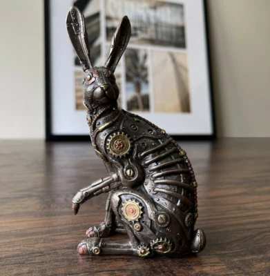 Escultura asimétrica Steampunk Jack Rabbit hecha a medida estatuilla decoración de estatua Foto 1 de 4