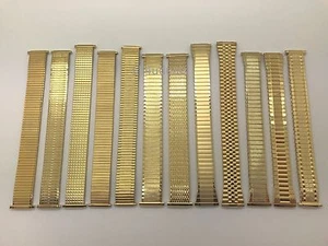 16mm 18mm 20mm 22mm Oro Acero Inoxidable Elastizado Reloj Expansión Banda Para Hombre Como Nuevo - Imagen 1 de 37