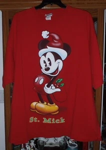 Authentisches DISNEY ST MICK Mickey Mouse Weihnachten Weihnachtsmann Einheitsgröße SHIRT Unisex WDW - Bild 1 von 4