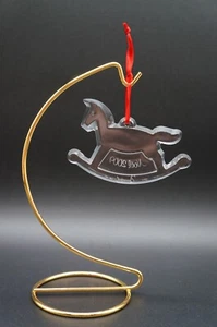 Baccarat Christmas Annual Crystal Noel Ornament 2009 Rocking Horse. - Picture 1 of 5
