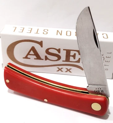 W.R. Case XX USA RED Smooth Synthetic Sod Buster Jr. (4137CS) Pocket Knife EDC