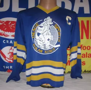IMAGE SPORTS Polar Kings vintage Hockey Jersey Men's Large ASK 80s RARE CANADA - Picture 1 of 7