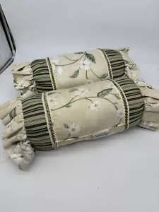 2 Almohadas Williamsburg Cuello Pergamino Floral Volantes - Imagen 1 de 10