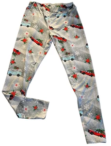 Youth Pajama Bottoms PJ's Size M 8-10 Christmas Tree Volkswagen Stretch Holiday - Picture 1 of 7