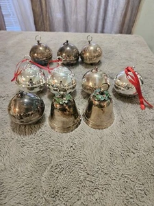 Wallace versilberte Schlittenglocke Weihnachtsschmuck Konvolut - Bild 1 von 10