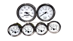 Smiths Replica Kit- Elec Temp+Oil+Fuel+Amp + Speedo 140-0 MPH + 0-80 RPM 85MM WC - Picture 1 of 3