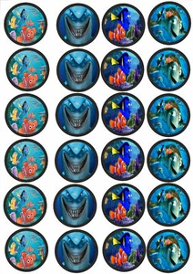 24 Muffin & Cupcake Aufleger  Oblate - Fondant  Findet Nemo C2 - Bild 1 von 1